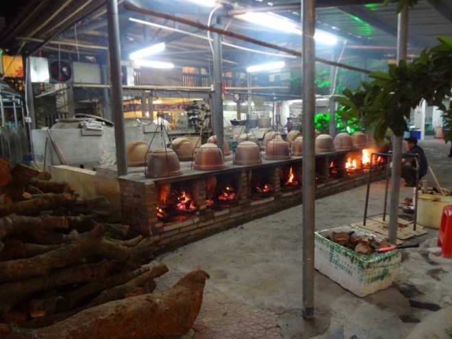 Roasting geese the traditional way at a Cantonese ‘country-style’ restaurant