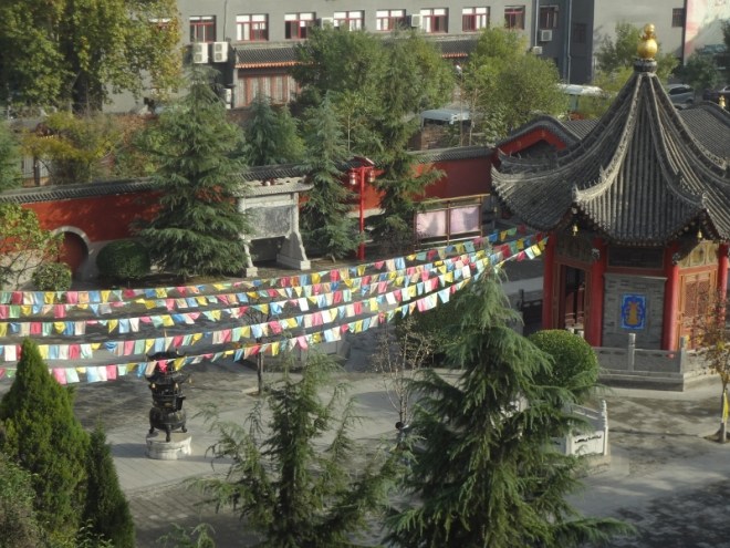 View into a monastery just inside the wall
