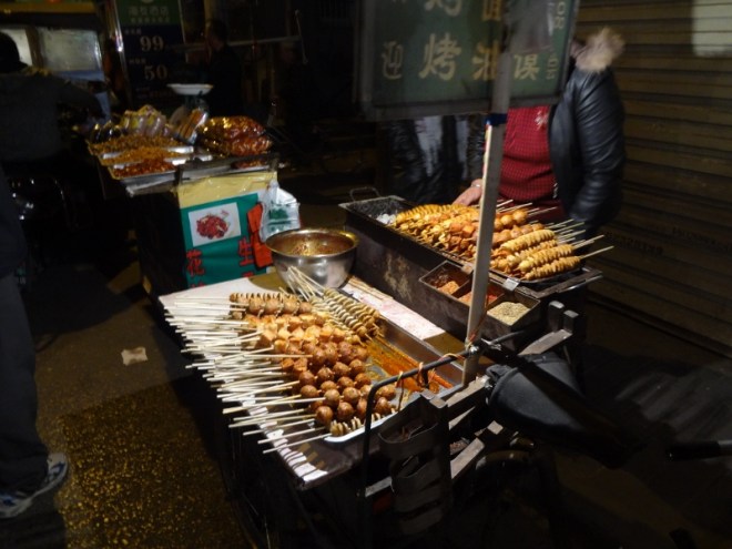 Kebobs of various sorts; we had some great pork ones
