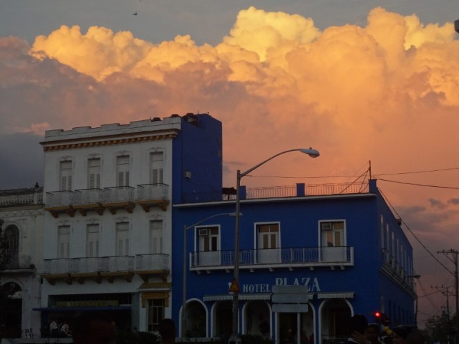 spectacular sunset in Sancti Spiritus