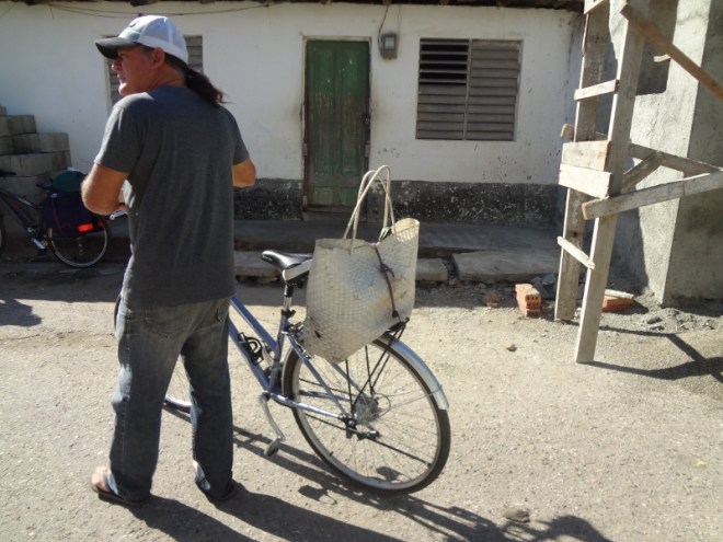 Jose heading out on an errand on TBFH in La Boca