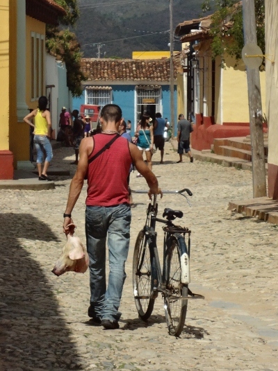 taking home the pig head