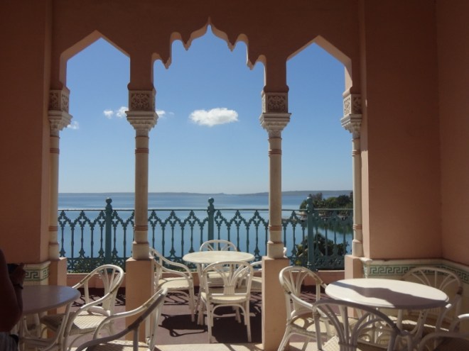 view from the rooftop patio of the Palacio de Valle